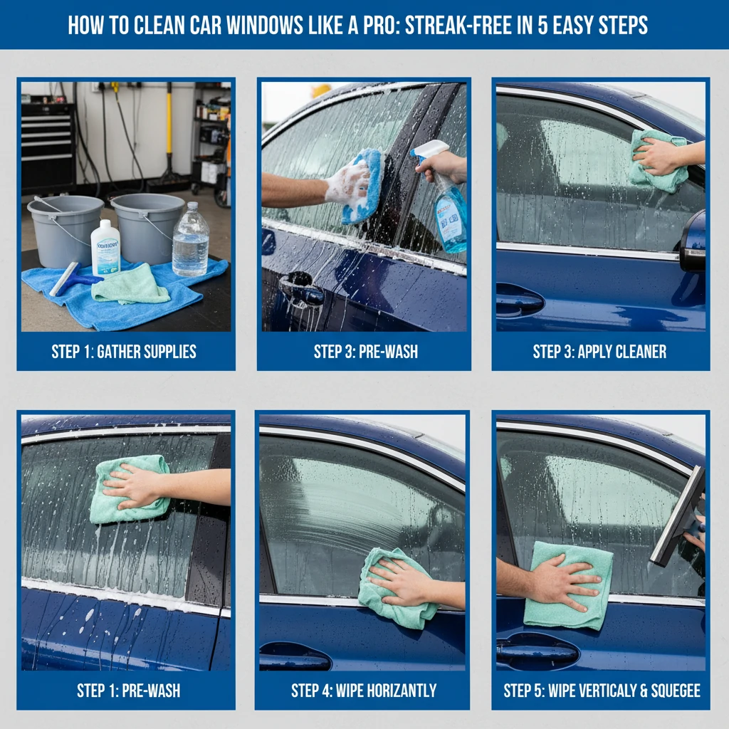 car window glass cleaning
