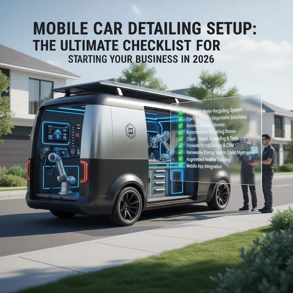 mobile car detailing setup