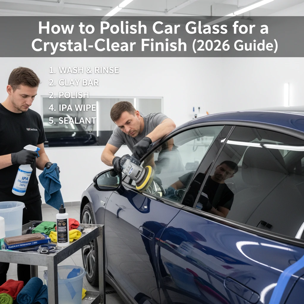 polish glass car