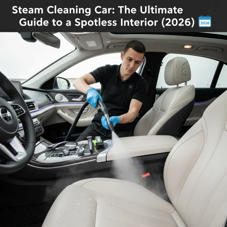 steam cleaning car